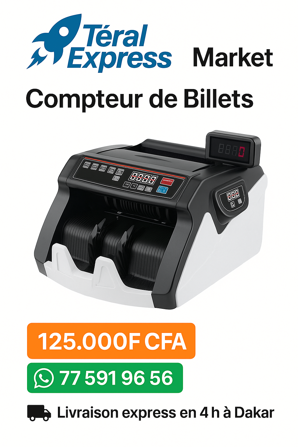 Compteur de Billets Électronique avec Détection de Faux Billets