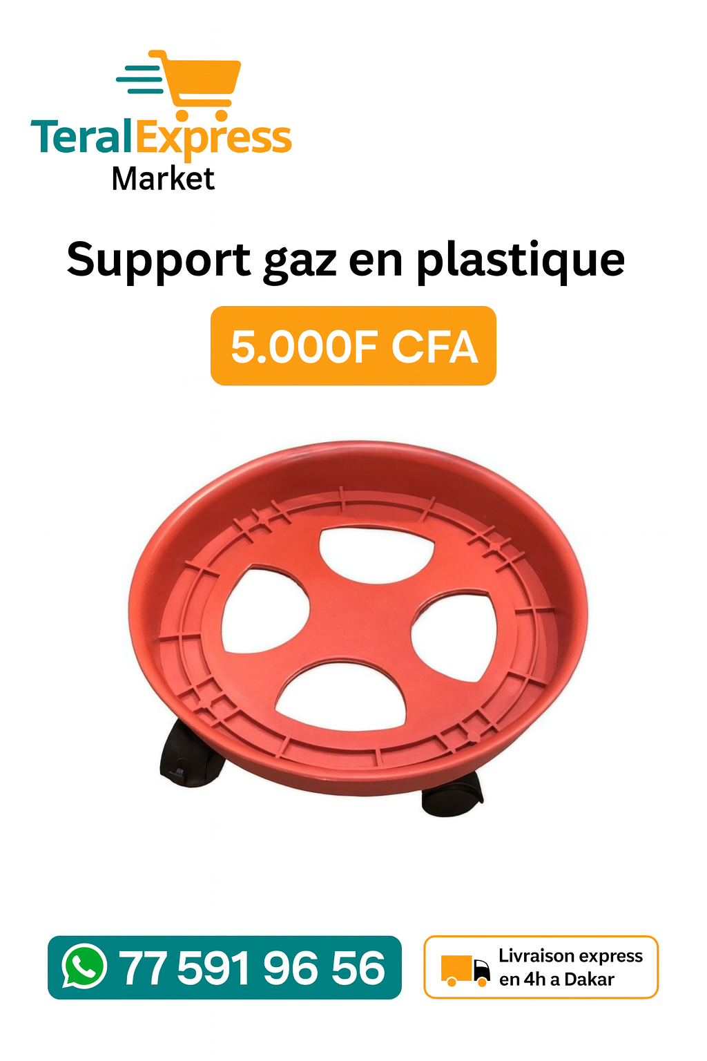 Support gaz en plastique