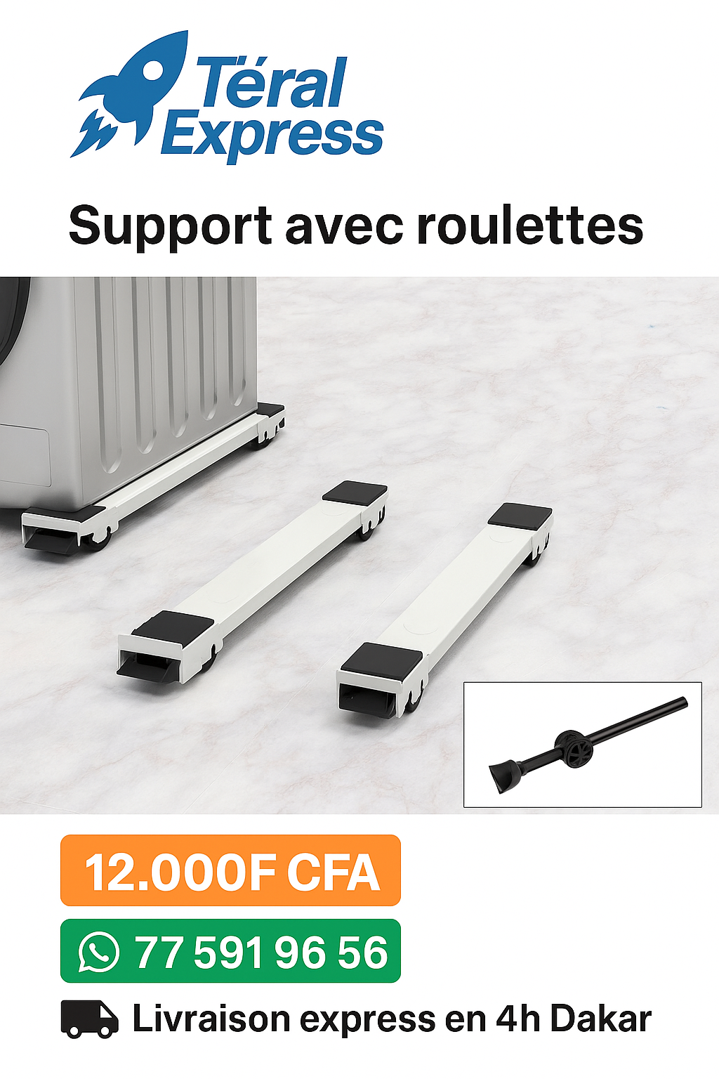Support à roulettes