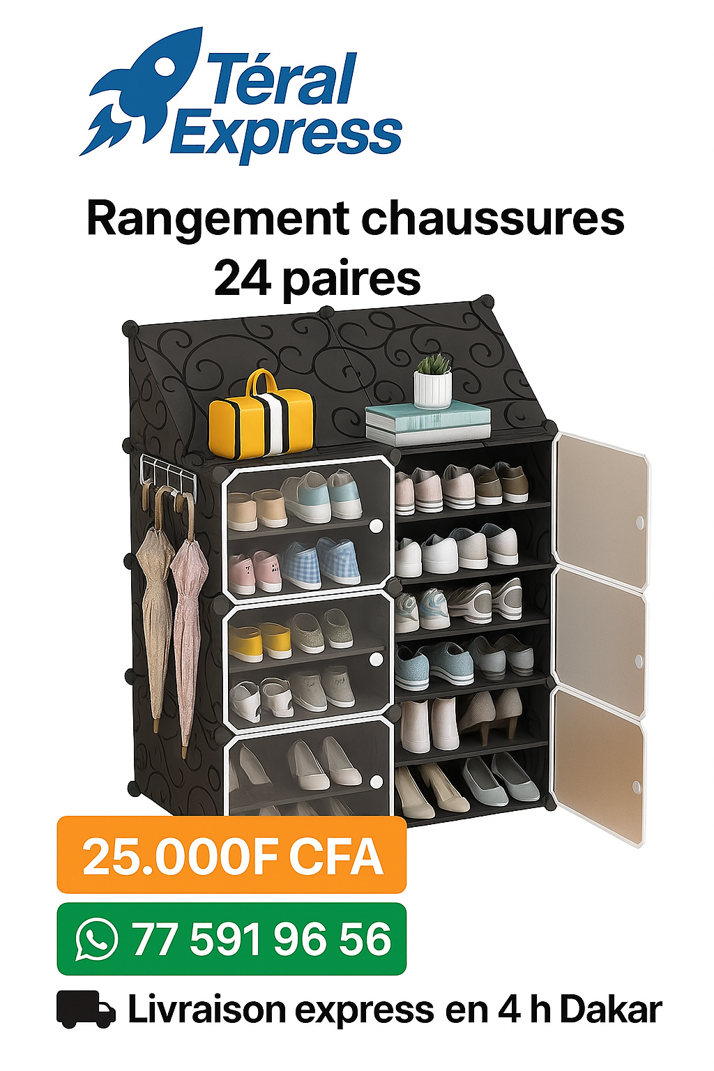Rangement chaussures de 24 paires