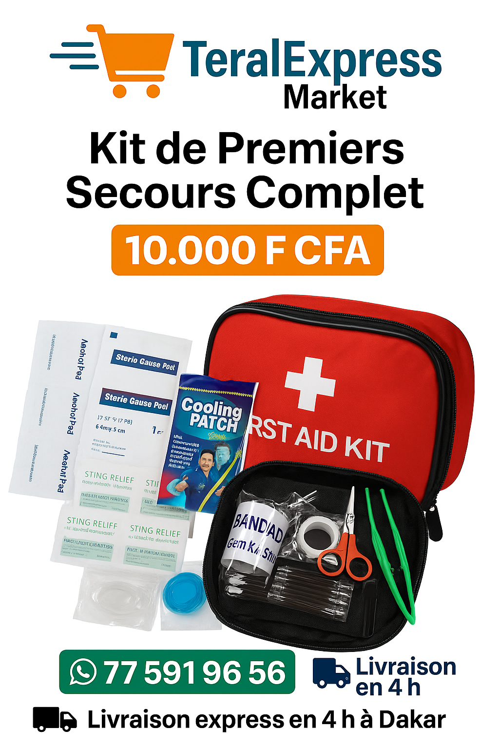 Kit de Premiers Secours Complet – Idéal Maison, Bureau, Voiture