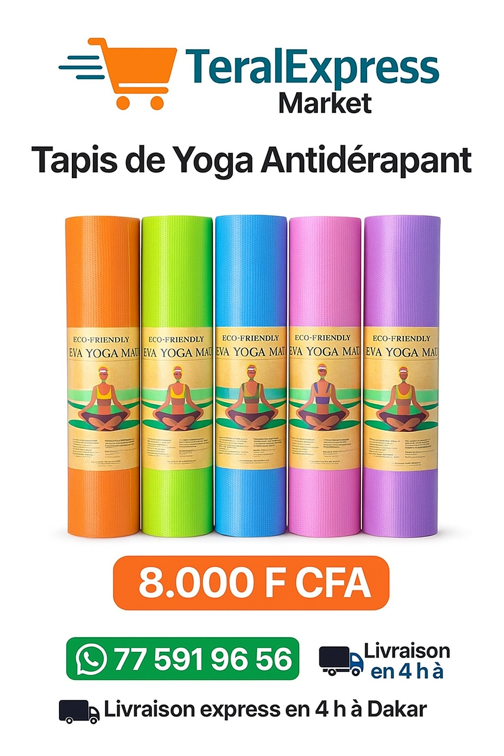 Tapis de Yoga Antidérapant – Confort & Stabilité