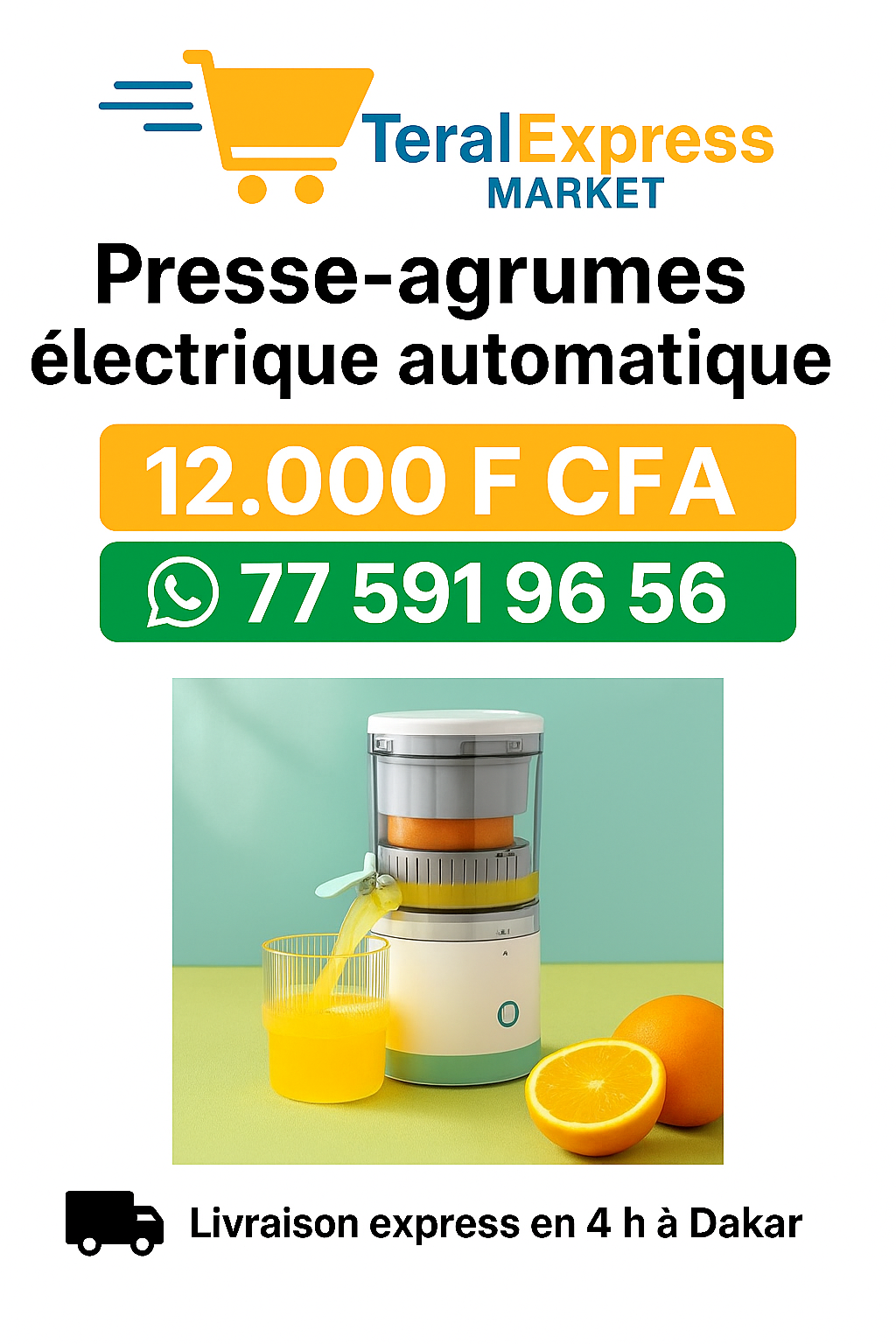Presse-agrumes Électrique Automatique – Extraction rapide et sans effort