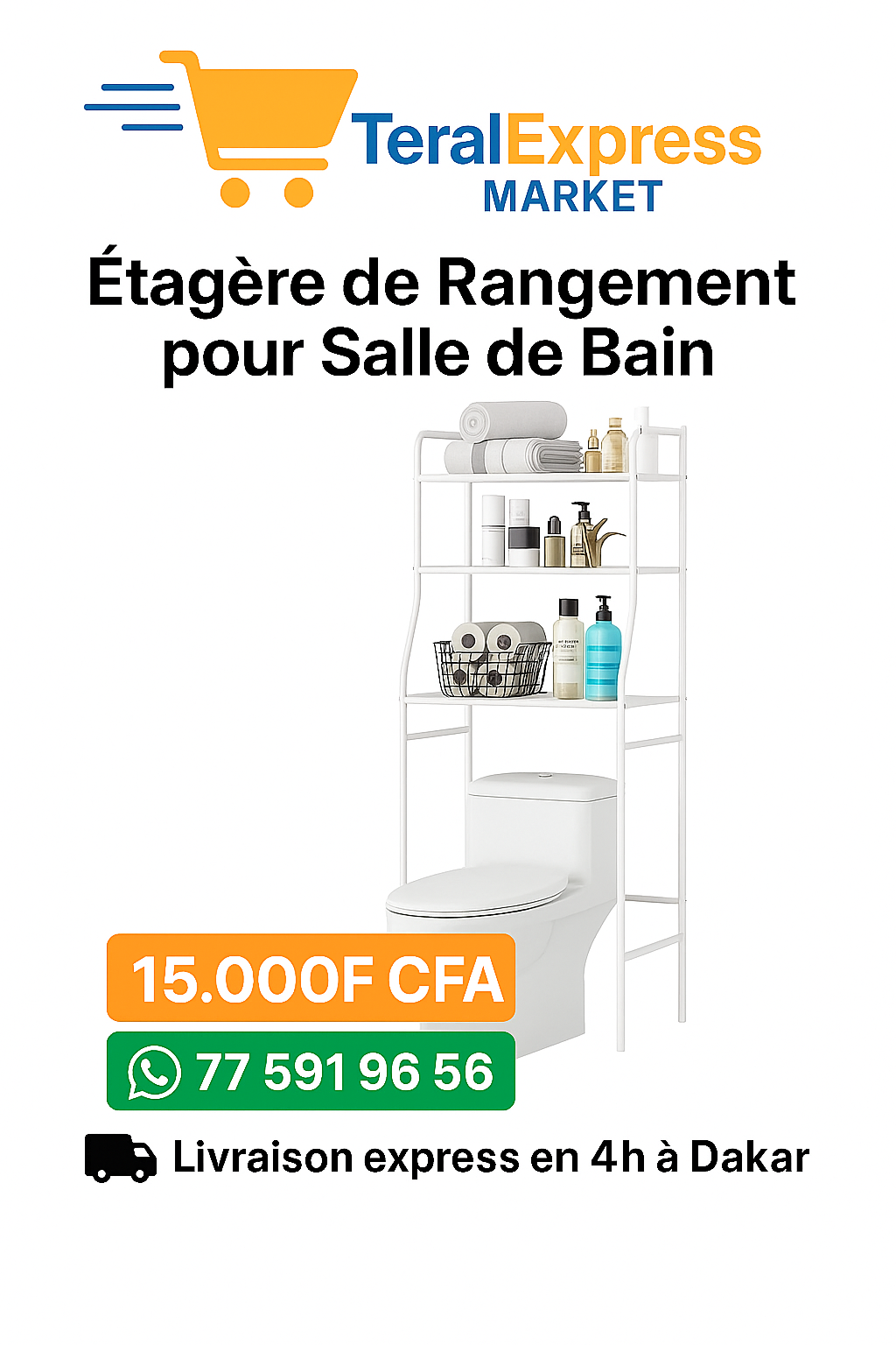 Étagère de salle de bain