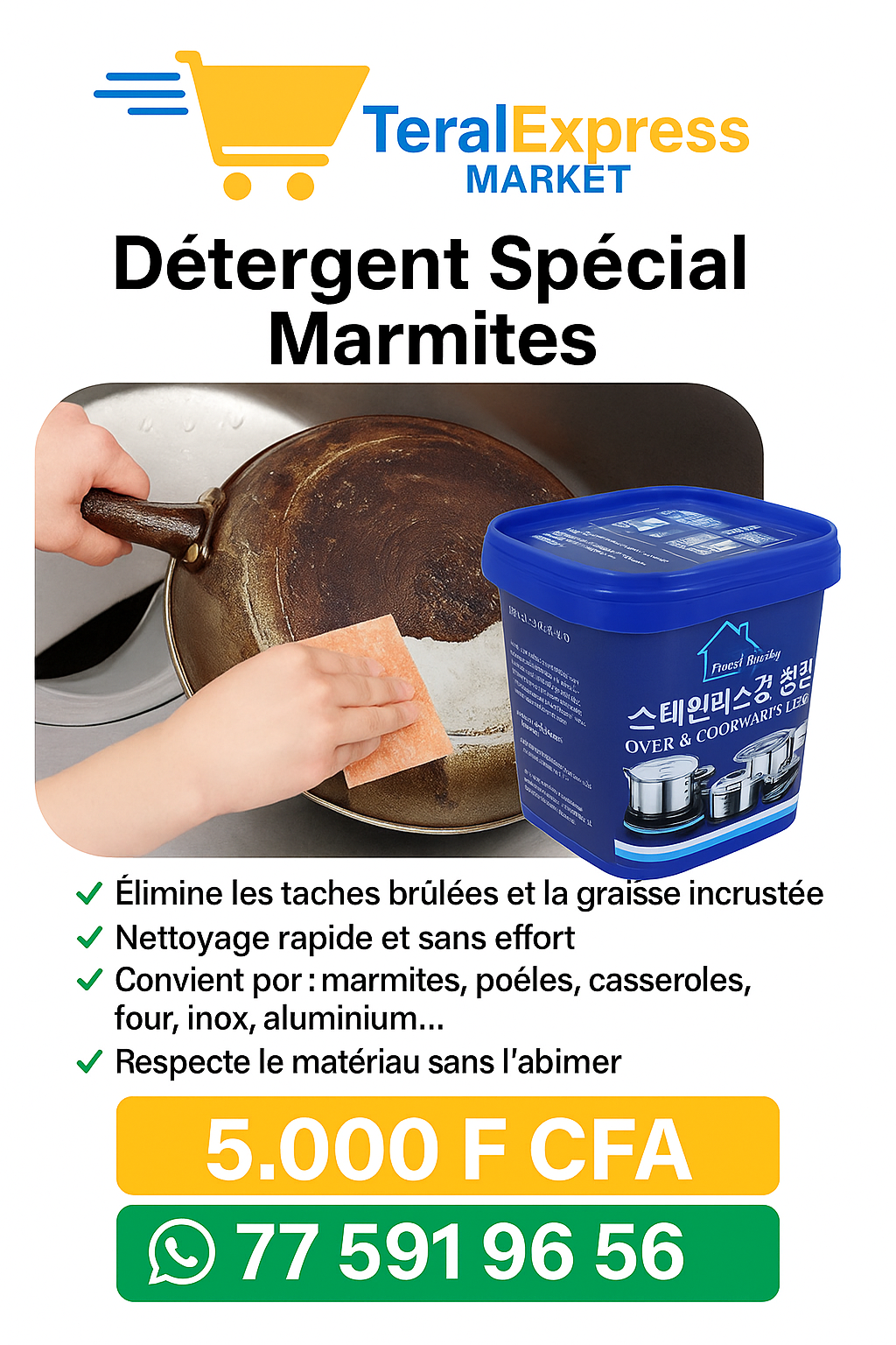 Détergent Spécial Marmites – Nettoyage Ultra Puissant