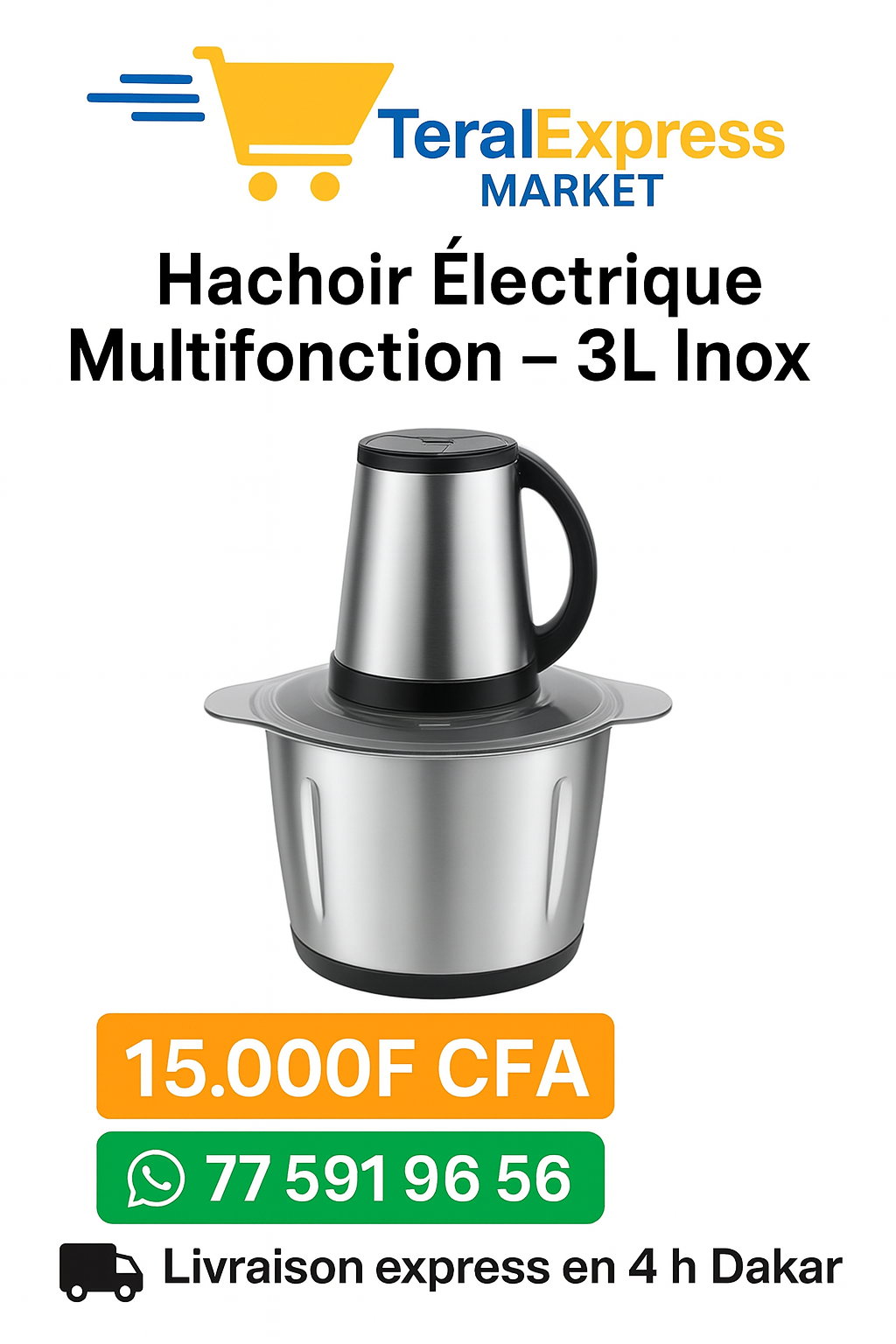 Hachoir électrique de 3L